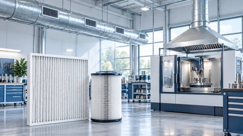 General Ventilation and Source Extraction: Two Different Filtration Tasks — CINRIWA filtration illustration