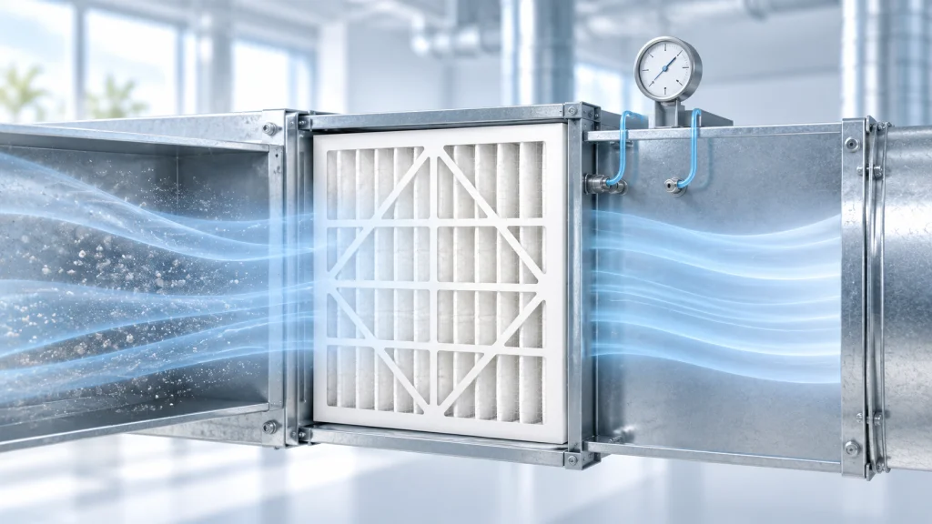 Understanding Airflow and Pressure Drop in Filter Specifications — CINRIWA filtration illustration