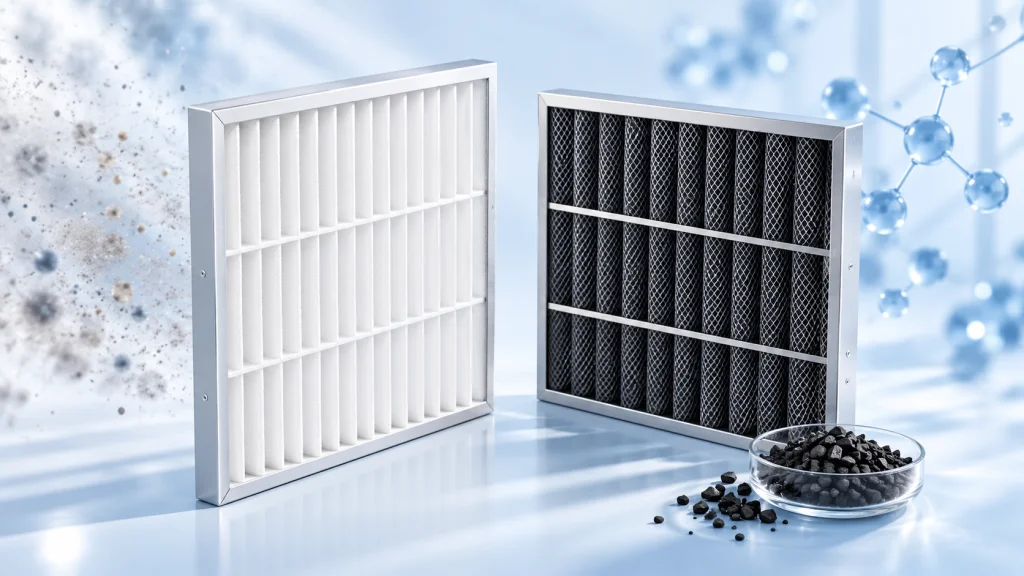 Particles and Gases: Why Different Contaminants Need Different Filter Media — CINRIWA filtration illustration